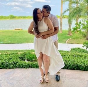 SOLD White high low dress